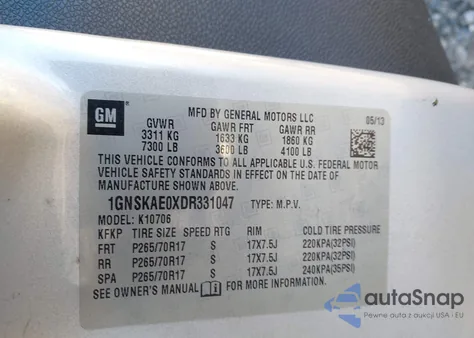 2013 Chevrolet Tahoe Ls from USA, damaged, VIN 1GNSKAE0XDR331047